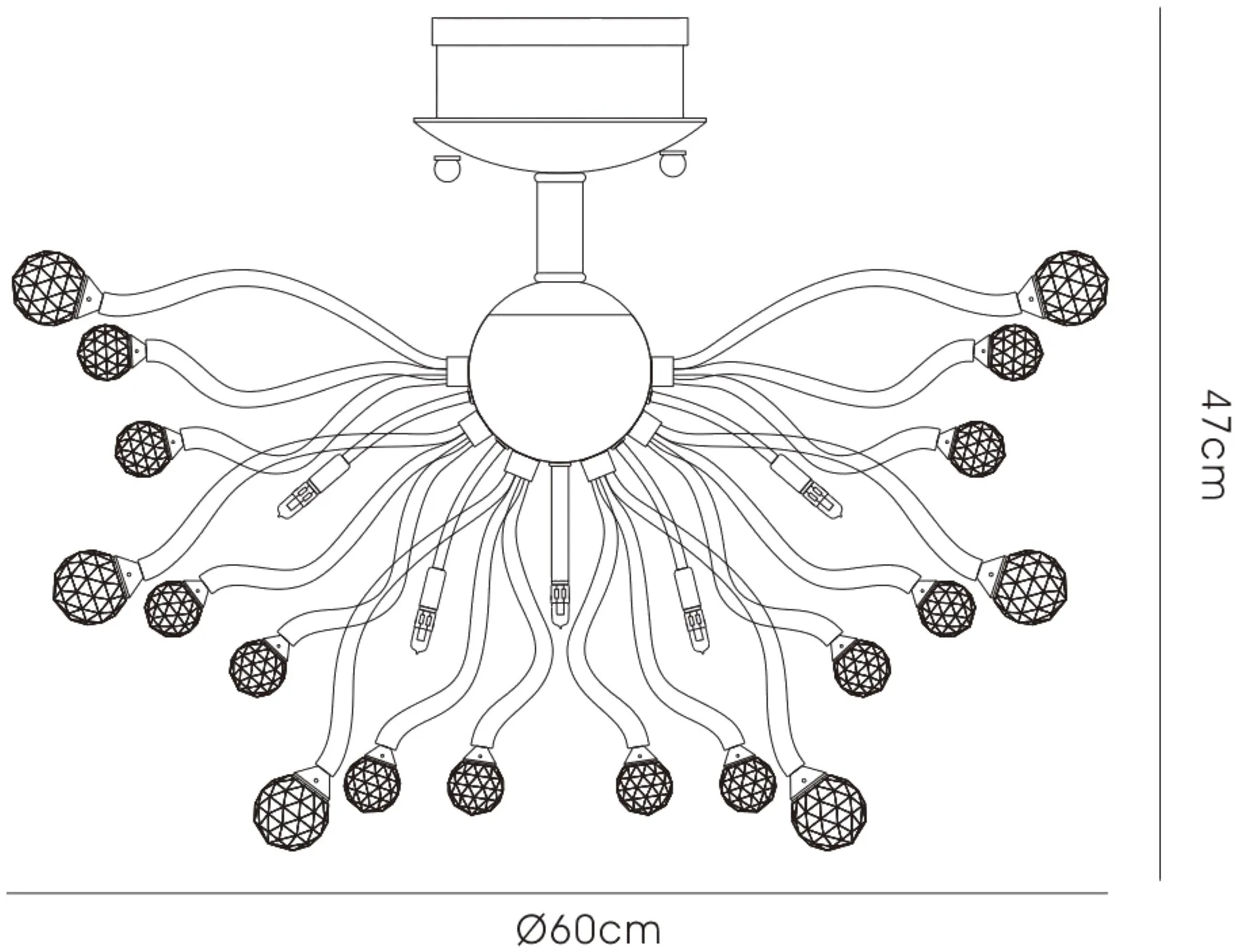 Tizio Crystal Ceiling Lights Diyas Flush Crystal Fittings Tizio Crystal Ceiling Lights Diyas Flush Crystal Fittings